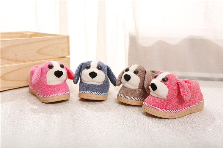 Pantoufles enfants en suède pour hiver - semelle caoutchouc - Ref 1011493 Image 18