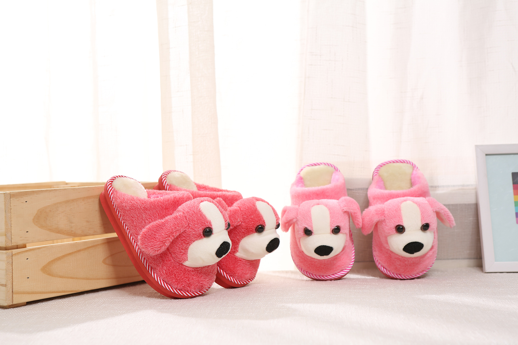 Chaussons enfants en suède pour hiver - semelle caoutchouc - Ref 1015076 Image 17