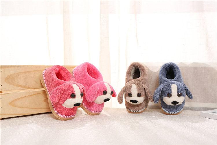 Pantoufles enfants en suède pour hiver - semelle caoutchouc - Ref 1011493 Image 20