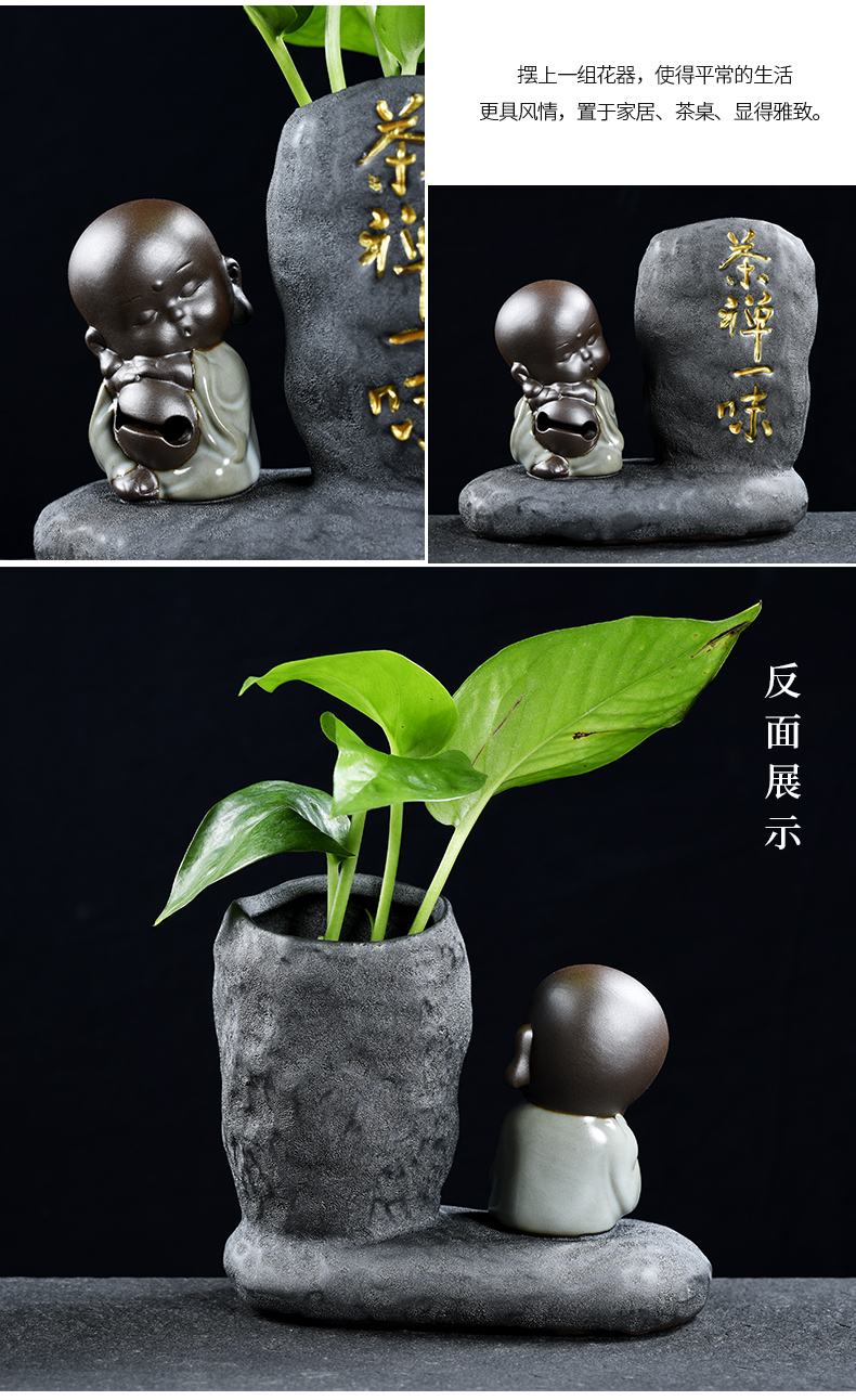 Howe auspicious creative furnishing articles monk floret apparatus of sitting room other home decoration flower vases, ceramic water container