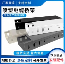 Black gray white galvanized 200*100*50 fireproof plastic spray bridge 7035 painted trunking 300*150 ladder type