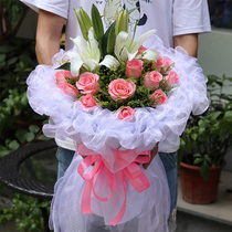 Book Lily Rose birthday flowers city distribution Nanchang West Lake East Lake Qingshan Lake Bay Li Qingyun spectrum flower shop