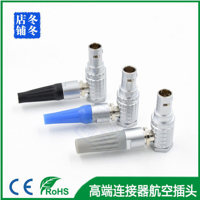 90 degree elbow connector compatible with LEMO 0B 1B 2B FHG FPG FHJ self-locking aviation plug