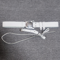 White outer duty belt outer belt armed belt holster security patrol security belt tactical cowhide belt
