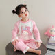 Labubu girls pajamas 2026 new style this year's popular winter children's coral velvet girls thickened home clothes
