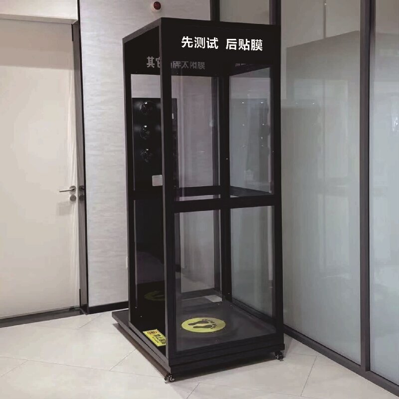 Iron Painted Rectangular Hexagonal Rotating Display Stand Car Solar Film Display Cabinet Glass Insulation Film Experience Booth
