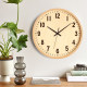 Solid Wood Creative Cream-Style Clock, Living Room Antique-Style Wall Clock, Large Wall-Mounted Home Silent French-Style Bedroom Clock