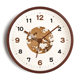 Medieval style wall clock living room 2026 new high-end solid wood wall clock silent clock home Song style aesthetics
