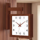 Corner Double-Sided Clock, Side-Mounted Clock, Two-Sided Living Room Clock, Trendy 2026 New Model, Corner Clock with a High-End, Simple and Modern Feel
