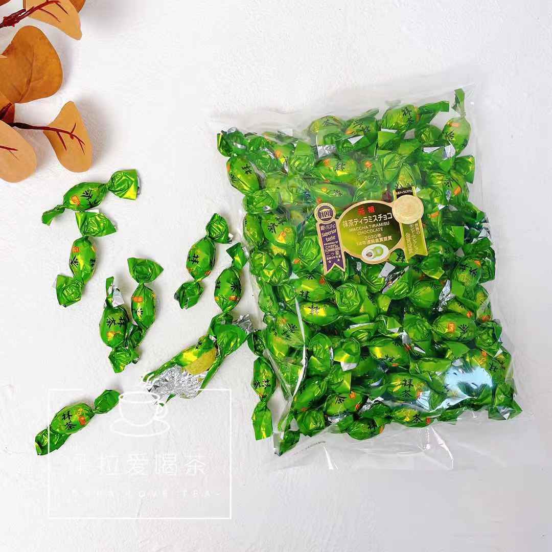 Japanese local duty-free shop explosion model Yuanzu youka tiramisu almond chocolate matcha flavor 500g candy