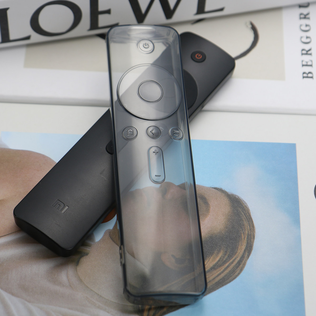 Applicable Xiaomi TV remote control anti-fall protective sleeve 3 4C red remote control sleeve dust cover waterproof and transparent soft shell-Taobao