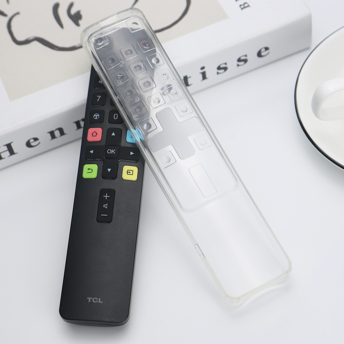 Applicable TCL TV remote control protective sleeve remote control sleeve dust cover cute and transparent soft shell ARC801L special-Taobao