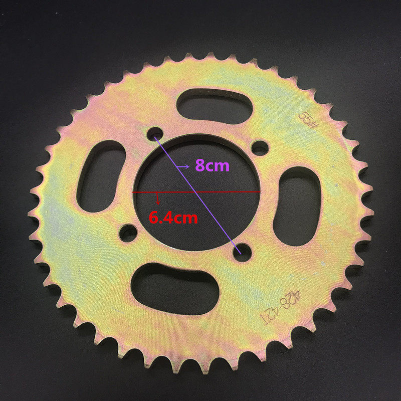 Locomotive chain disc GP150 large gear Lungxin 150-7-56-52A-58 after the large tooth plate Jinlong 125-70 link wheel