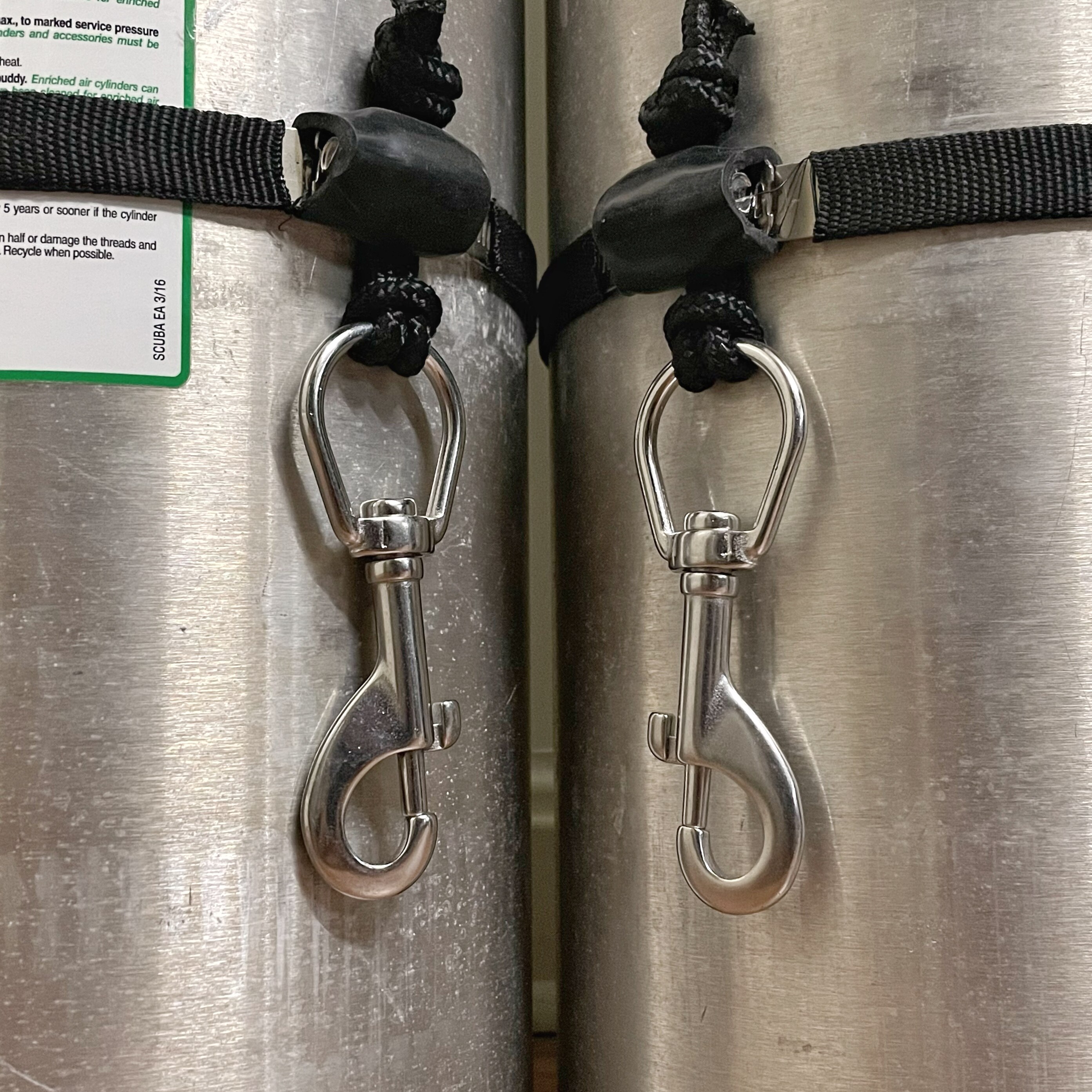 Diving warehouse side hanging diving horseshoe ring single head hook 100mm 316 stainless steel pair with strong resistance lanyard