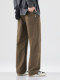 Pure heavyweight pure cotton work pants men's autumn American wide-leg pants trendy loose straight casual trousers
