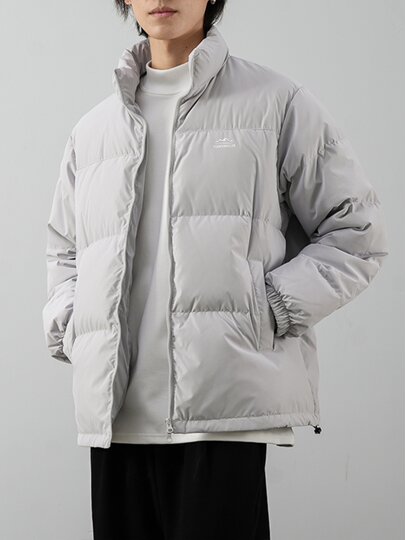 Pure 90 white duck down down jacket for men in winter, American style thickened warm cotton jacket, short bread jacket, stand collar jacket, trendy
