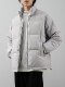 Pure 90 white duck down down jacket for men in winter, American style thickened warm cotton jacket, short bread jacket, stand collar jacket, trendy