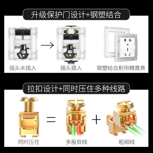 OU Ben Switch Spocket 86 Home с матовой серой стеной темной установки Поры панели панели Пористые One One 5 пять -отверстие USB