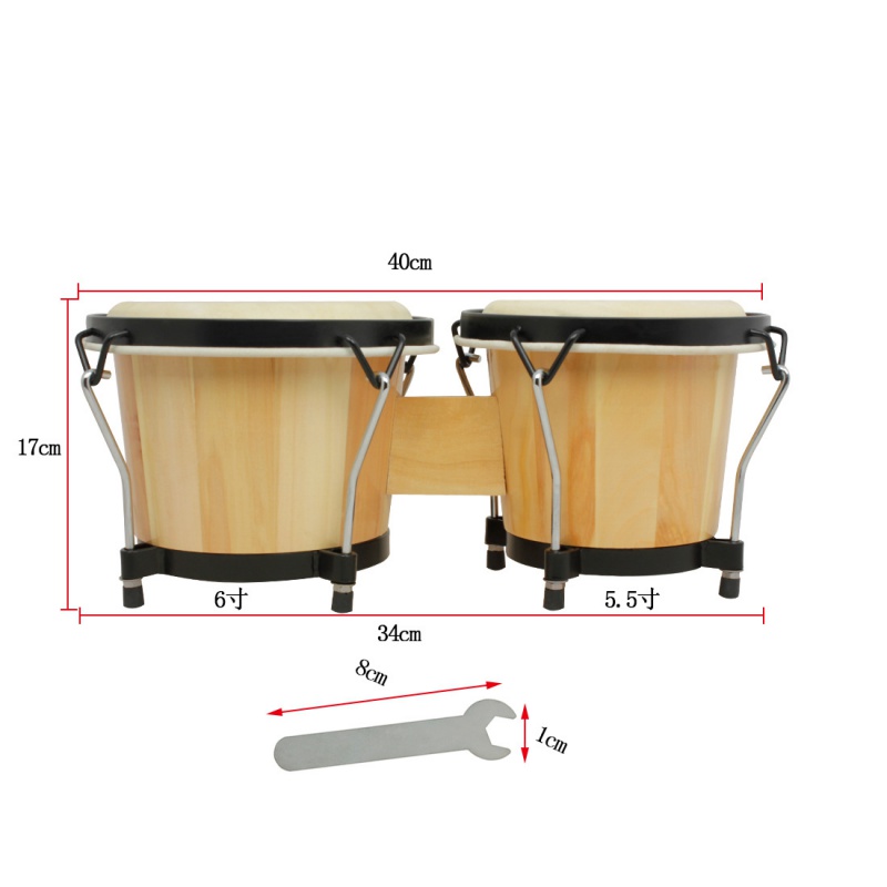 BG-26 new wooden Bongo drum children's percussion instruments ORF music teaching aids even drum Bongo drum