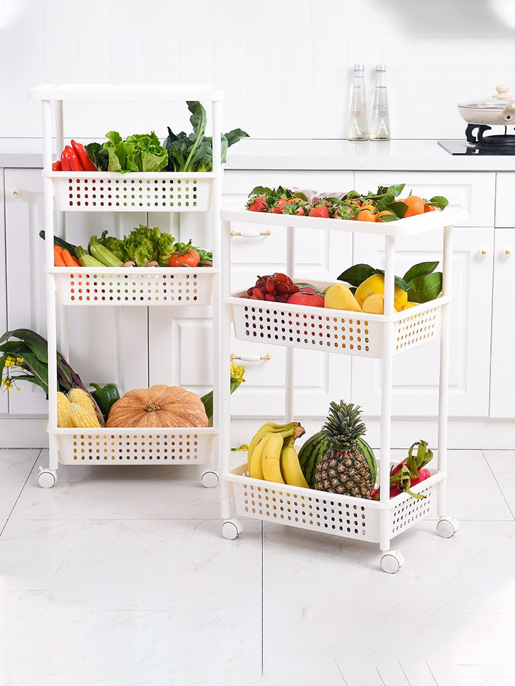 18 5cm wide kitchen slit ultra-narrow clip shelf Vegetable rack Powder room bathroom side storage shelf shelf