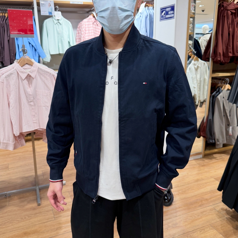 26 Fall/Winter Tommy Hilfiger Men's Casual Versatile Solid Color Cotton Twill Baseball Collar Jacket Coat 26 Fall/Winter Tommy Hilfiger Men's Casual Versatile Solid Color Cotton Twill Baseball Collar Jacket Coat