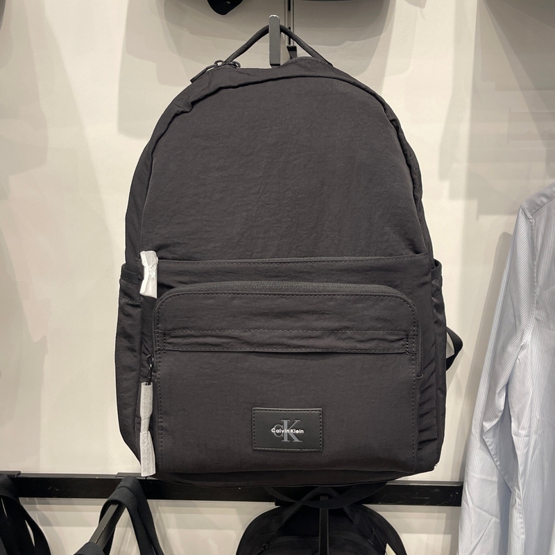Ck/Calvin Klein Casual Solid Color Versatile Unisex Oxford Cloth Large Backpack Rucksack School Bag