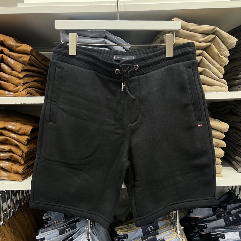 26 Summer New Collection Tommy Hilfiger Men's Casual Simple Solid Color Logo Embroidered Knitted Shorts Sweatpants