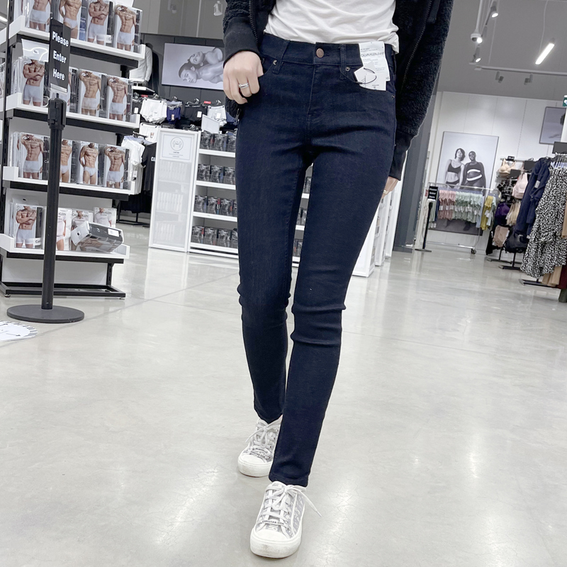 Calvin Klein Ck Women's New Autumn and Winter Casual High-Waisted Stretch Slim-Fit Skinny Jeans Skinny