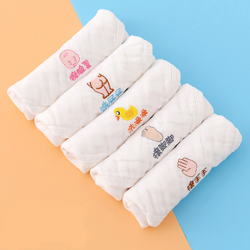 Baby saliva towel pure cotton gauze towel freshly young child handkerchief female baby ultra soft wash face small flint-Taobao