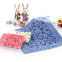Baby face towel Cotton small square towel Kindergarten household childrens hand towel Baby saliva towel Soft and absorbent
