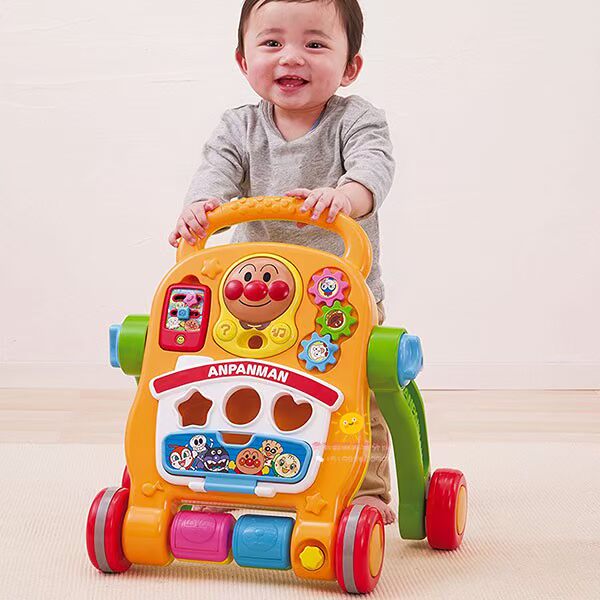 Nhật Bản mới bé bánh mì siêu nhân đi bộ giỏ hàng đa chức năng giáo dục sớm âm nhạc xe đẩy em bé xe tron tap di