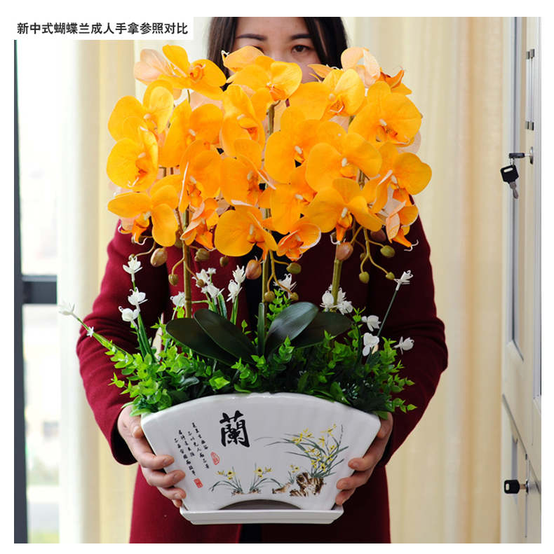 Hoa lan hồ điệp nhân tạo đặt đồ trang trí nhà phòng khách trang trí hoa trang trí hoa giả hoa nụ hoa nhựa - Hoa nhân tạo / Cây / Trái cây cây giả trang trí