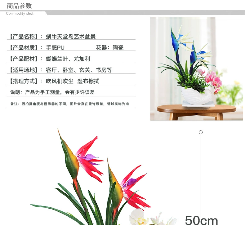 Hoa lan hồ điệp mô phỏng bonsai hoa nhựa hoa giả hoa lụa phòng khách TV tủ bàn ăn trong chậu trang trí trang trí - TV