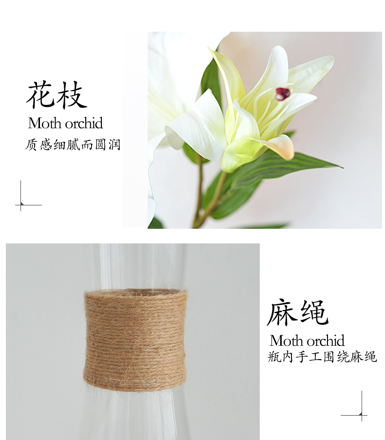 Hoa lily đơn hoa giả hoa giả trong phòng khách bàn hoa cắm hoa nhựa trang trí hoa trang trí - Hoa nhân tạo / Cây / Trái cây bình hoa lựu giả
