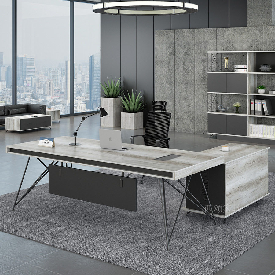 理主管桌办公室桌子组合总裁现代老板桌办公桌单人