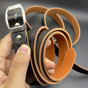 Ladies cut cowhide genuine leather pin buckle labor protection belt