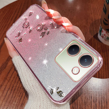 Suitable for Vivo Y100 Phone Case, Vivo New Y100I Silicone Protective Cover, Vovoy High-End Gradient Y100I Long Battery Life Version, Voy Anti-Drop V2313A Glitter Viv0 Female 1005g