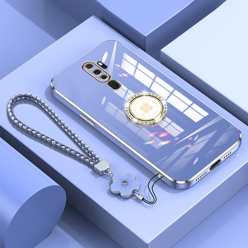 Suitable for Oppo A11 Phone Case, Oppo Protective A11X Silicone Full-Cover Anti-Drop Ultra-Thin Simple Oppo A11 Electroplated Soft Case, Oppo A11X New Model with Ring Stand, High-End Trendy for Men and Women