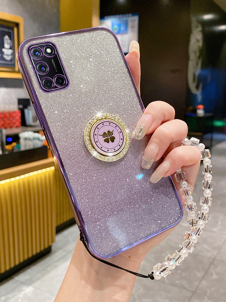 Suitable for Oppo K7X Phone Case, Oppo Protective K7X Silicone Cover, 5g Full Coverage Anti-Drop, Transparent Soft Case, New Model for Women, with Stand, X5G Bracelet, 0Pp0 High