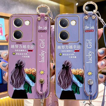 Suitable for Vivo Y100 Phone Case, Vivo New Y100I Silicone Y100I Long Battery Life Version Protective Cover, Vovoy Wrist Strap Lanyard, Viv0 High-End Feel, Voy Anti-Drop V2313A Female 1005g