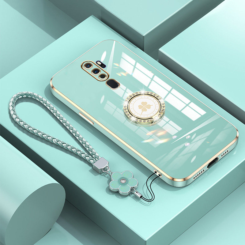 Suitable for Oppo A11 Phone Case, Oppo Protective A11X Silicone Full-Cover Anti-Drop Ultra-Thin Simple Oppo A11 Electroplated Soft Case, Oppo A11X New Model with Ring Stand, High-End Trendy for Men and Women