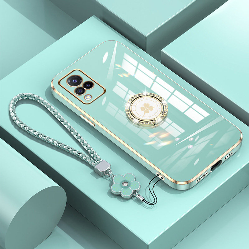 Suitable for Vivos9 Mobile Phone Case Vivo Silicone Protective Cover S9E All-Inclusive Anti-Fall 5g Ring Holder V2048A Ultra-Thin Simple Soft Shell Vivis High-End Viovs Backgammon Female Trendy New Style