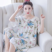 Mỏng ngắn tay sling mùa hè Hàn Quốc phiên bản pajama thoải mái cô gái. Silk sinh viên nhà cotton váy ngủ lụa tươi.