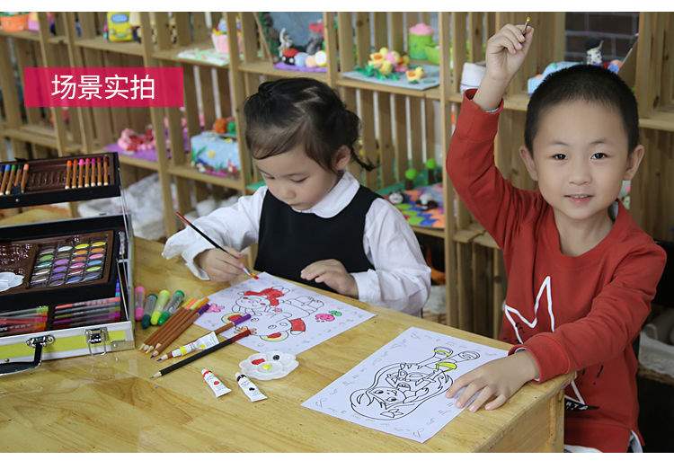 Gói công cụ vẽ kho báu của trường đặt bút chì màu nước cho trẻ em - Vẽ nhà cung cấp đồ chơi giáo dục