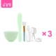 Bộ 4 mặt nạ mặt nạ bát đặt silicone đo muỗng mặt DIY hộ gia đình mặt nạ bàn chải mềm tóc công cụ làm đẹp - Các công cụ làm đẹp khác