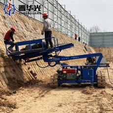 Буровая установка 履带式锚固钻机护坡电动液压潜孔钻车水平自行走基坑支护锚杆钻机