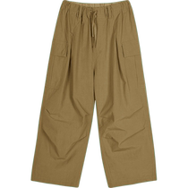 pomme Pengma long pants with waist solid color large pocket cotton spring clothes for boys and girls Jiangnan cloth children