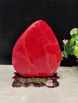  Exquisite strange stone natural South African red jasper chicken blood stone red stone ornamental stone jade ornaments to send a seat
