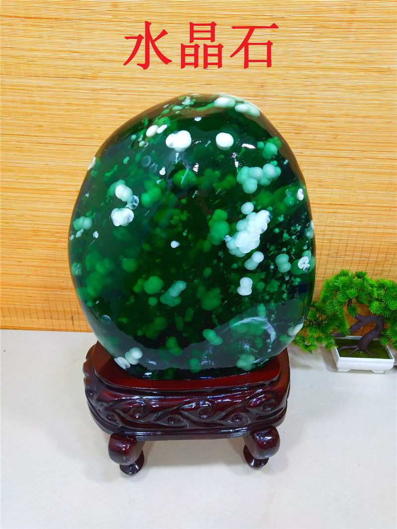 Crystal glazed natural volcanic luminous ball original stone home living room Xuanguan Town house upscale Chiite head