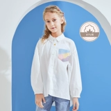 Рубашка, детская одежда, подходит для подростков, подходит для весны и осени, в корейском стиле